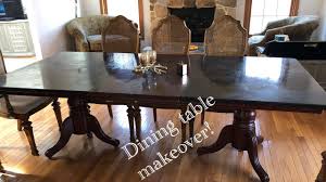 But i was seriously so frustrated that why would i take pictures?? Dining Table Makeover Diy Chalk Paint On Dining Table Life With Queen Youtube