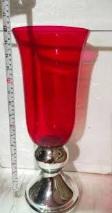 Table Lamps Bell Red Glass Lamp For