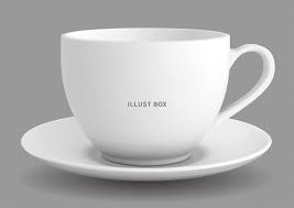 白いコーヒーカップのイラスト：イラスト無料
