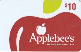 applebee s used collectible gift card