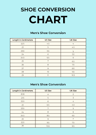 shoe conversion chart in ilrator
