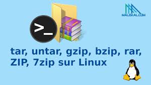 tar gzip bzip rar zip 7zip la