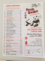panda garden louisa menu s