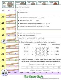 Counting Money Chart Manual Assessments