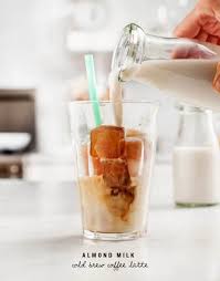 almond milk cold brew coffee latte