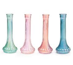 Astd Spring Pearlized Bud Vases 6 Assts Of 4