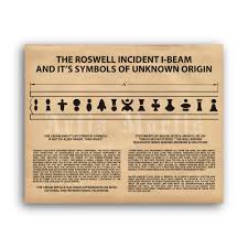 printable roswell ufo i beam poster