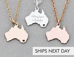 Australia Necklace Charm Australia Outback Australia Pendant Jewelry Wanderlust Gift Aussie Moving Away Gift Australia Jewelry