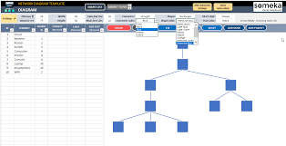 network diagram excel template