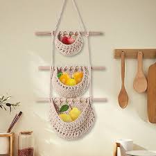 3 Tier Wall Hanging Basket Fruit