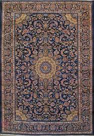 9x13 navy blue kashan persian wool rug