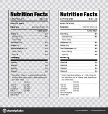 Nutrition Facts Information Label Template Daily Value