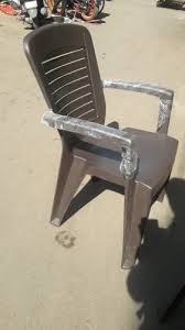 High Back Heavy Plastic Chair Brown