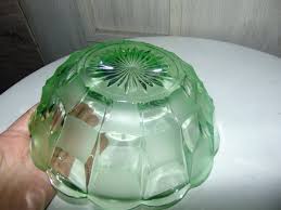 vintage art deco uranium glass bowl