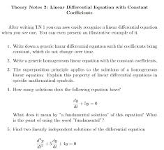 linear diffeial equation