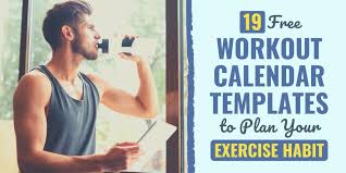 19 free workout calendar templates to