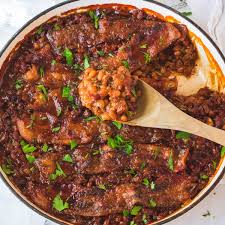 baked beans with ground beef dish n