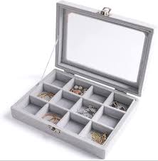 jewelry organizer tray with clear lid