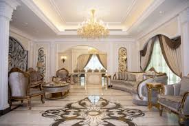Beautiful modern arabic villa interior design in white colors with arabic arches and moroccan decorations created by spazio interior decoration. Contemporary Classic Villa Tag