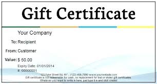 Free Business Gift Certificate Template Make Your Own Gift