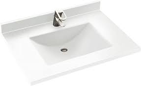 31 inch bathroom vanity top with sink. Swanstone Cv02231 010 Contour Solid Surface Single Bowl Vanity Top 31 In L X 22 In H X 6 25 In H White Amazon Com
