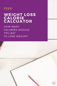 free weight loss calorie calculator