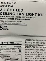 light led ceiling fan light kit