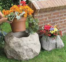 blossom boulders faux rock planters
