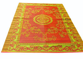 printed red yellow pp mat for indoor