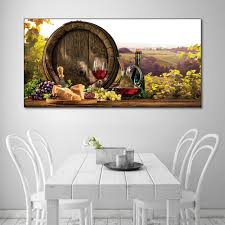 Wine Barrel Bread Rural Scenery Canvas