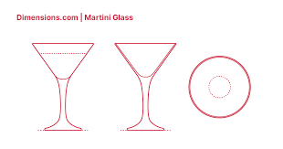 Martini Glass Dimensions Drawings