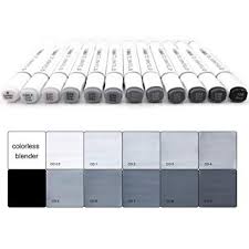 Touchnew Artist Graphic Marker Pen 6 12 30 Grey Colours Dual Tip Art Marker For Sketch Drawing 12 Cool Grey