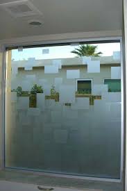 Floating Squares Etched Glass Window L
