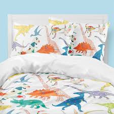colorful dinosaur duvet cover with