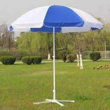 Blue Plain Standing Garden Umbrella
