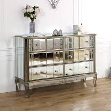 Accentuate the light and create the illusion of space by displaying decorative, full length mirrors. Extra Large Mirrored Chest Of Drawers Tiffany Range