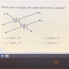 of angles are same side exterior angles