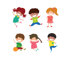cute colorful happy kids vector art
