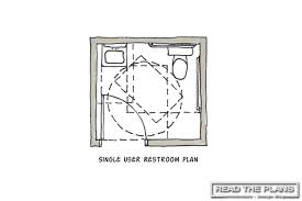 single user restroom floor plan design