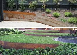 Weathered Steel Edging For Gardens By