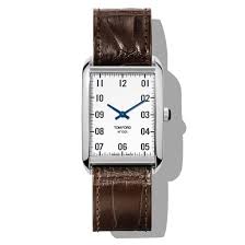 tom ford 001 brown leather strap watch
