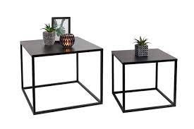 Small accent tables with additional storage can decorate a room with elegance while also keeping the form factor of your room organized and tidy. Lifa Living Nest Of 2 Tables Cube Square Coffee Tables For Small Spaces Modern Side Tables Black Metal End Tables For Living Room Bedroom Patio Office Buy Online In Colombia At Desertcart 144800842
