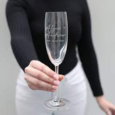 Wedding Script Series Champagne Glass