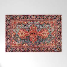 persian rug print welcome mat