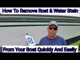 water stain from your boat hull