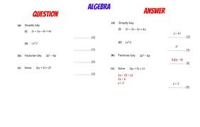 maths algebra gcse revision algebra