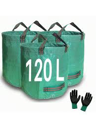 3pcs set garden waste bags 120l heavy