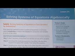 Of Equations Algebraically