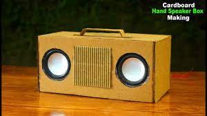 speaker box at home using cardboard