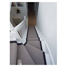grey carpet runner to stairs in